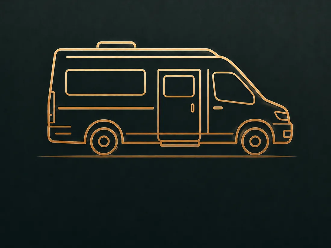 Class B camper van illustration